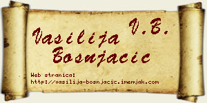 Vasilija Bošnjačić vizit kartica